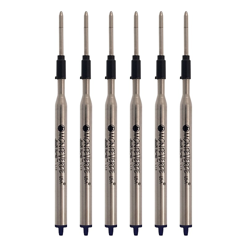 Monteverde® Medium Ballpoint Refill For Lamy Ballpoint Pens, 6/Pack, Blue/Black image 1