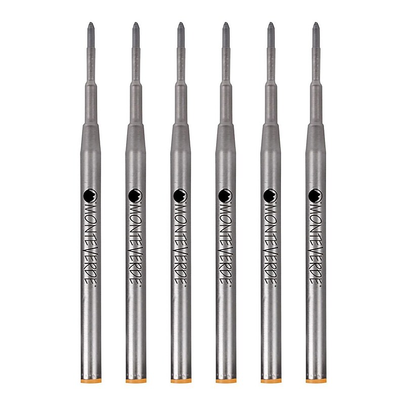 Monteverde® Medium Ballpoint Refill For Montblanc Ballpoint Pens, 6/Pack, Orange image 1