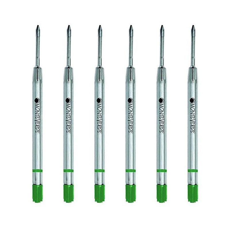 Monteverde® Fine Gel Ballpoint Refill For Parker Gel Ballpoint Pens, 6/Pack, Green image 1