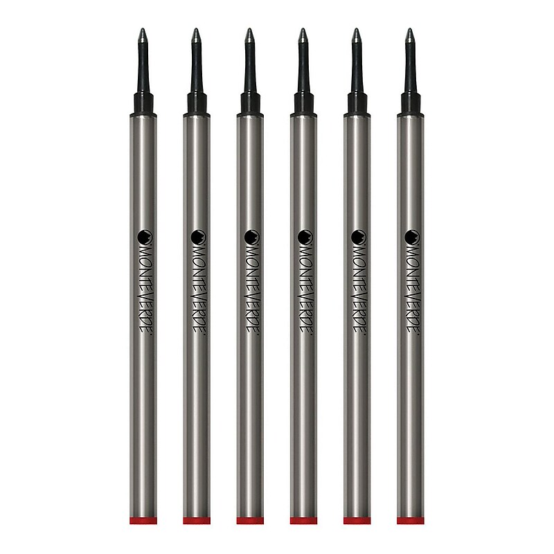Monteverde® Rollerball Refill For Waterman Rollerball Pens, Medium Point, Red Ink, 6/Pack (W233RD) image 1