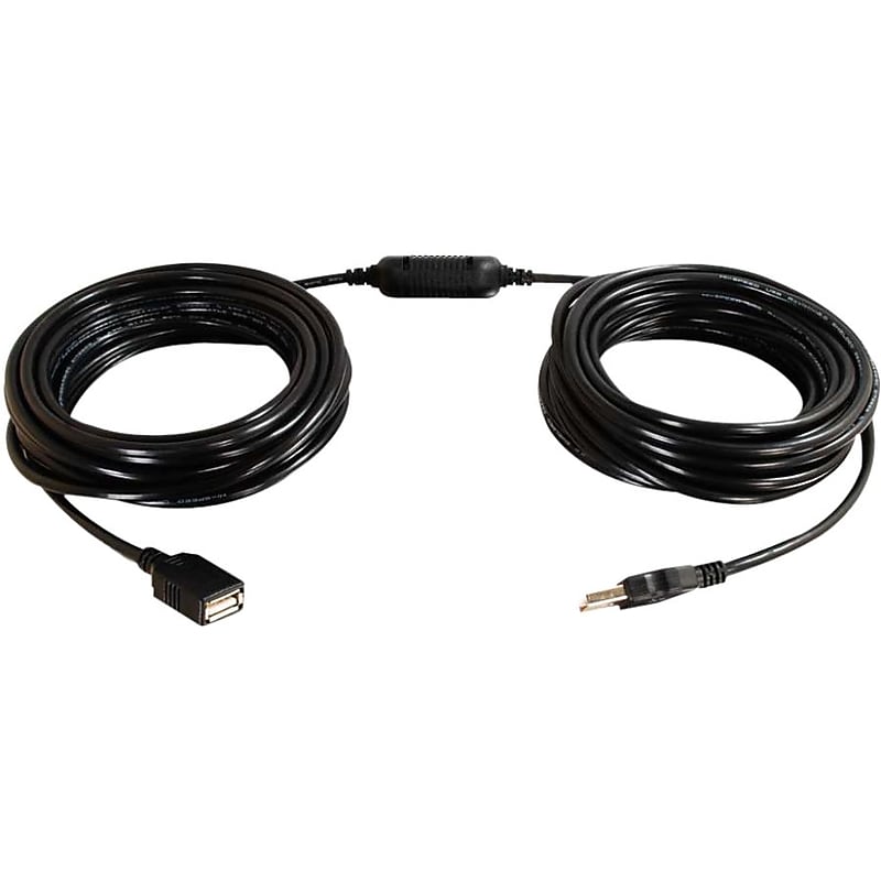 C2G 25' USB Male to Male Data Transfer Cable, Black image 1
