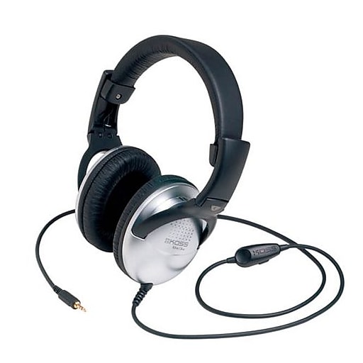 Koss UR29 OverEar Mix Jockey Headphone with InLine Mic, Silver at Staples