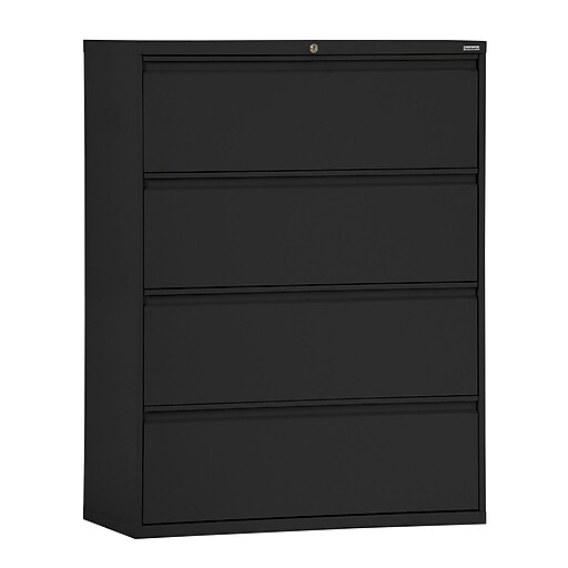 Shop Staples For Sandusky 800 Series 4 Drawer Lateral File Black