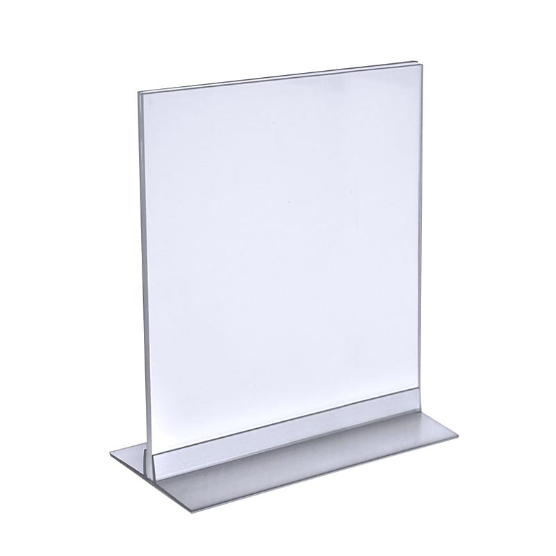 Azar Sign Holder, 8.5" x 11", Clear Acrylic, 10/Pack (102714) image 1