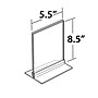 Azar Sign Holder, 5.5" x 8.5", Freestanding, Clear Acrylic, 10/Pack (102733)~#|#~m000008400_sc7