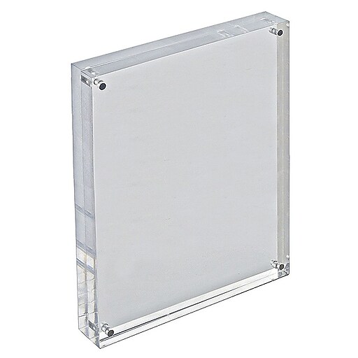Azar® 11" x 8 1/2" Vertical/Horizontal Block Acrylic Sign Holder, Clear
