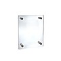 Azar Sign Holder, 8.5" x 11", Wall Mounted, Silver Acrylic (105514)~#|#~m000008435_sc7