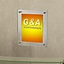 Azar Sign Holder, 8.5" x 11", Wall Mounted, Silver Acrylic (105514)~#|#~m000008436_sc7