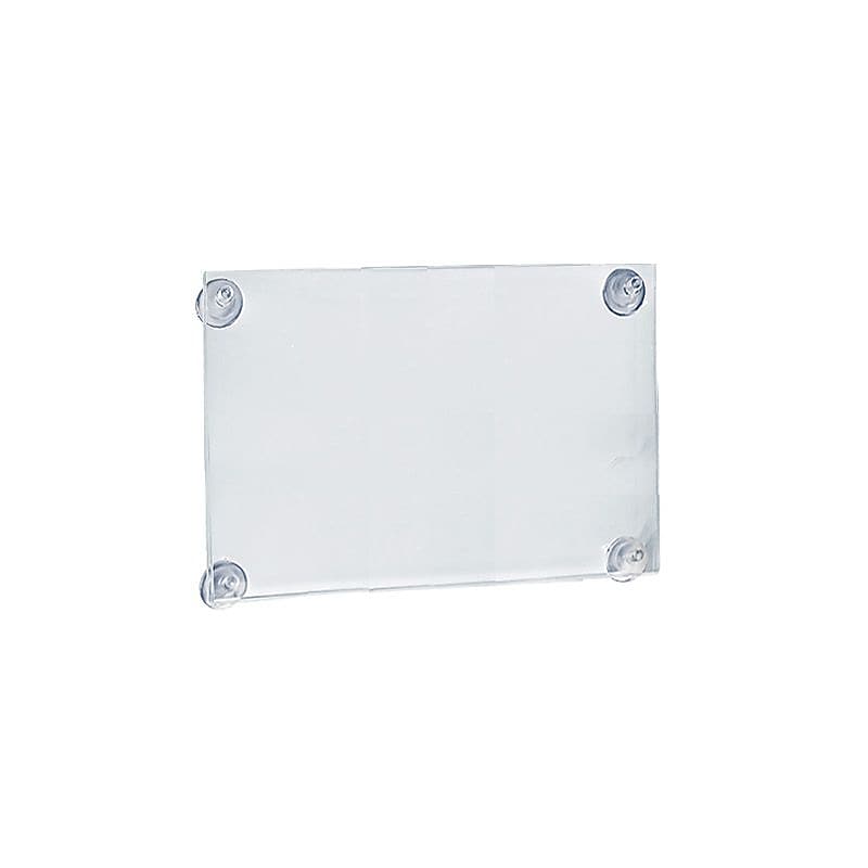 Azar Sign Holder, 14" x 11", Horizontal, Clear Acrylic , 2/Pack (106611) image 1