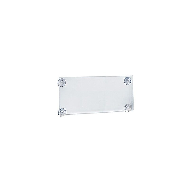 Azar Sign Holder, 8.5" x 5.5", Wall Mounted, Horizontal, Clear Acrylic, 2/Pack (106627) image 1
