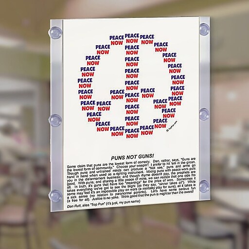 Azar® 22" x 17" Acrylic Sign Holder With Suction Cups, Clear, 2/Pack