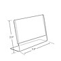 Azar Sign Holder, 3.5" x 2.5", Horizontal, Table Top, Clear, Acrylic, 10/Pack (112740)~#|#~m000008508_sc7