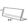 Azar Sign Holders, 8.5" x 2.5", Horizontal, Clear Acrylic, 10/Pack (112760)~#|#~m000008517_sc7