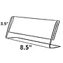 Azar Displays L-Shaped Sign Holder, 8.5"W x 3.5''H, Clear, 10/Pack (112761)~#|#~m000008519_sc7