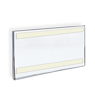6 Pack Legal Size Source One 8 1/2 x 14 Clear Slant Back Sign Holder Notice Holder 