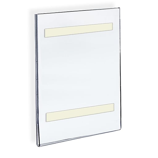 Self Adhesive Clear Acrylic Wall Sign Holder Frame 8.5 W x 11 H-  Portrait/Vertical, 10-Pack