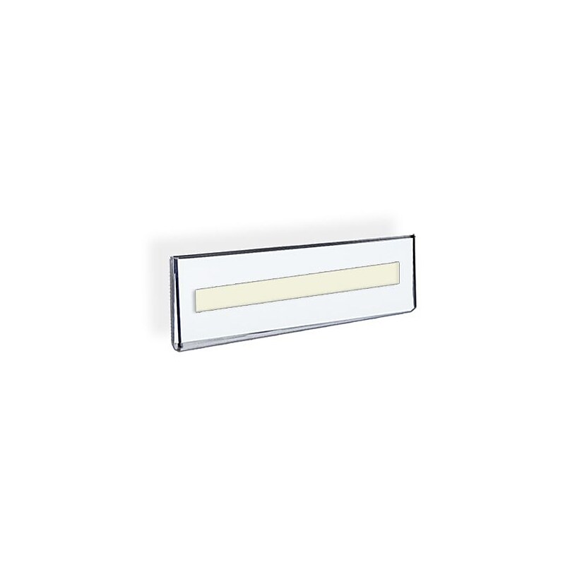 Azar Displays Adhesive Wall Sign Holder, 5.5"W x 2.5"H, Clear, 10/Pack (122015) image 1