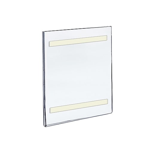 Azar® 11" x 7" Vertical Wall Mount Acrylic Sign Holder With Adhesive