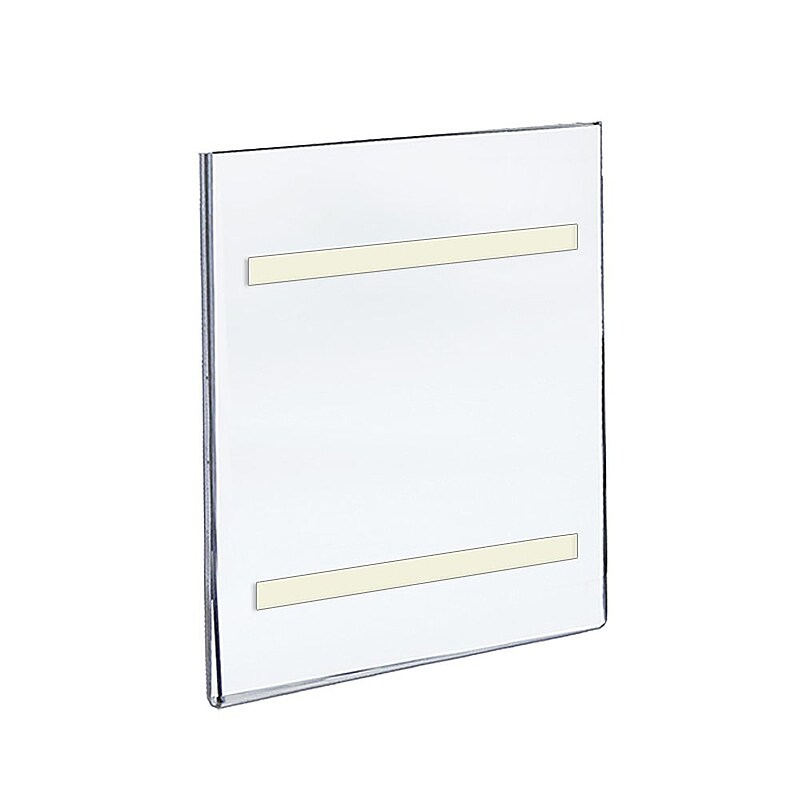 Azar Sign Holder, 8" x 10", Vertical, Wall Mounted, Clear Acrylic, 10/Pack  (122025) image 1