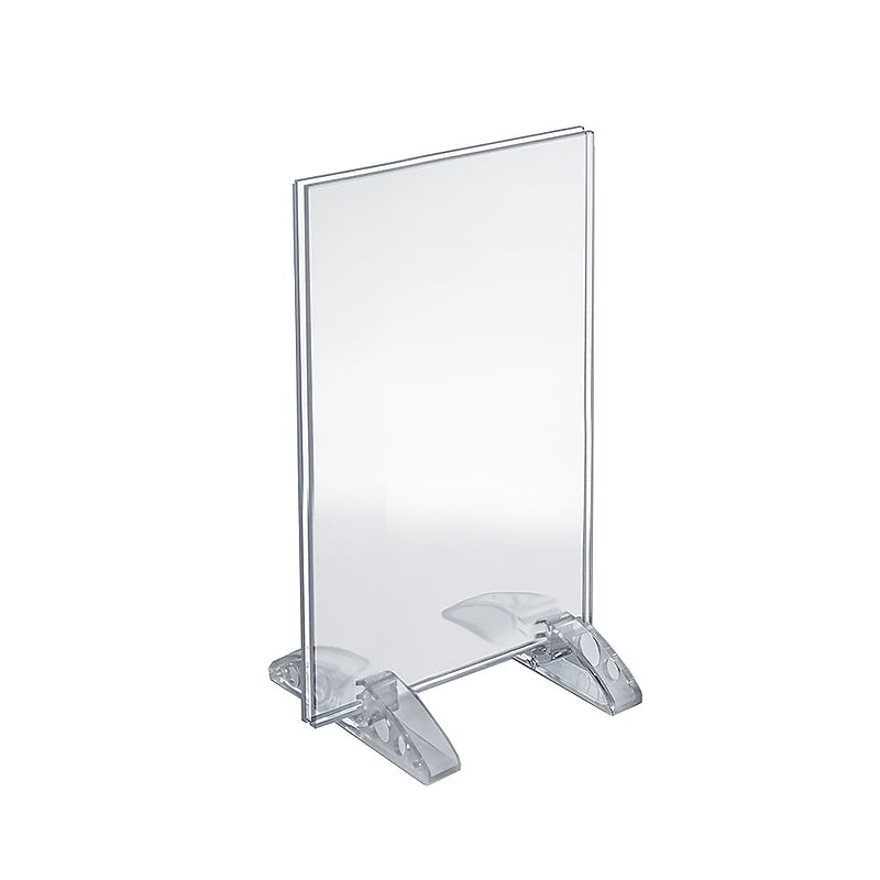 Azar Sign Holders, 7" x 11", Clear Acrylic, 10/Pack (132716) image 1