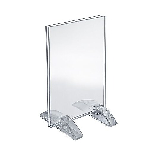 Azar® 5" x 4" Vertical/Horizontal DualStand Acrylic Sign Holder, 10