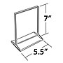 Azar Sign Holder, 5.5" x 7", Vertical, Clear Acrylic, 10/Pack (142709)~#|#~m000008589_sc7