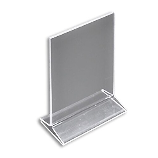 Azar® 8 1/2" x 5 1/2" Vertical Top Load Acrylic Acrylic Sign Holder, 10