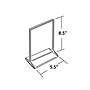 Azar Sign Holder, 5.5" x 8.5", Vertical, Clear Acrylic, 10/Pack (142711)~#|#~m000008594_sc7