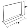 Azar Sign Holder, 11" x 14", Horizontal, Clear Acrylic, 10/Pack~#|#~m000008605_sc7
