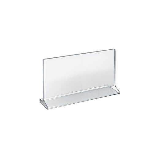 Azar® 7" x 11" Horizontal Top Load Acrylic Sign Holder, Clear, 10/Pack