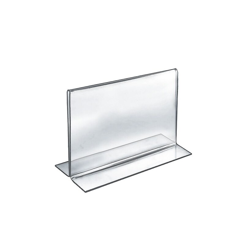 Azar Sign Holder, 10" x 8", Horizontal, Clear Acrylic, 10/Pack (152719) image 1