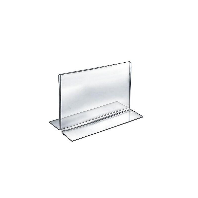 Azar Sign Holder, 5.5" x 7", Horizontal, Clear Acrylic, 10/Pack (152721) image 1