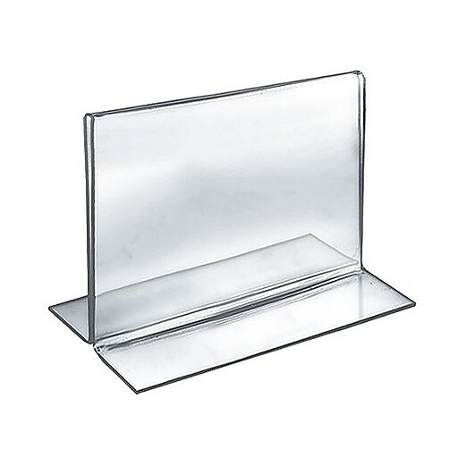 Azar® 5" x 6" Horizontal Double Sided Stand Up Acrylic Sign Holder