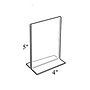Azar Sign Holder, 4" x 5", Vertical, Clear Acrylic, 10/Pack (152729)~#|#~m000008639_sc7