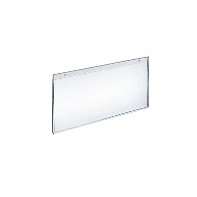 Lot of 10 Clear Acrylic Horizontal Wall Mount Sign Holder 7"W x 5"H 