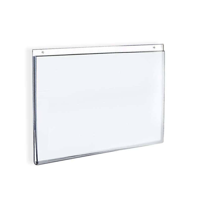 Azar Sign Holder, 5" x 7", Horizontal, Wall Mounted, Clear Acrylic, 10/Pack (162723) image 1