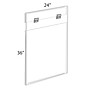 Azar Poster Holder, 24" x 36", Vertical, Wall Mounted, Clear Acrylic (182736)~#|#~m000008749_sc7