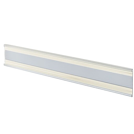 Azar® 2" x 11" Plastic AdhesiveBack CChannel Nameplates, Clear, 10