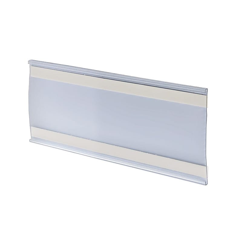 Azar Nameplate Holder, 8.5" x 4", Horizontal, Clear Plastic, 10/Pack (199614) image 1