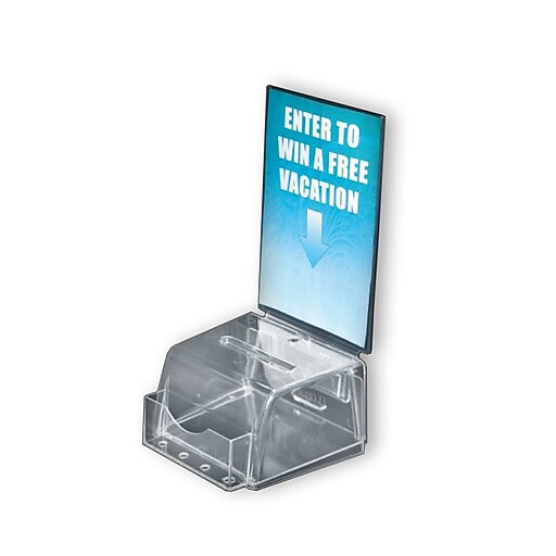 Azar Displays 12" x 5 1/2" x 5" Small Molded Acrylic Suggestion Box