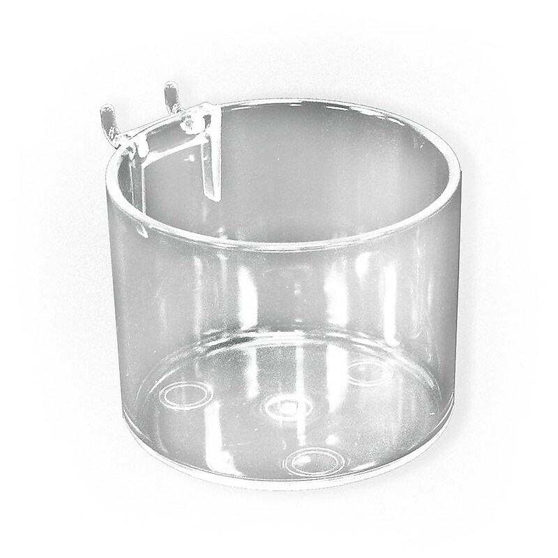 Global Approved  Pegboard Cup Display For Pegboard/Slatwall, Diameter, Acrylic - Pkg Qty 10