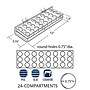 Azar 24 Compartment Mascara & Cosmetic Tray, Slatwall/Counter Top, Clear, 2/Pack (225535)~#|#~m000008900_sc7