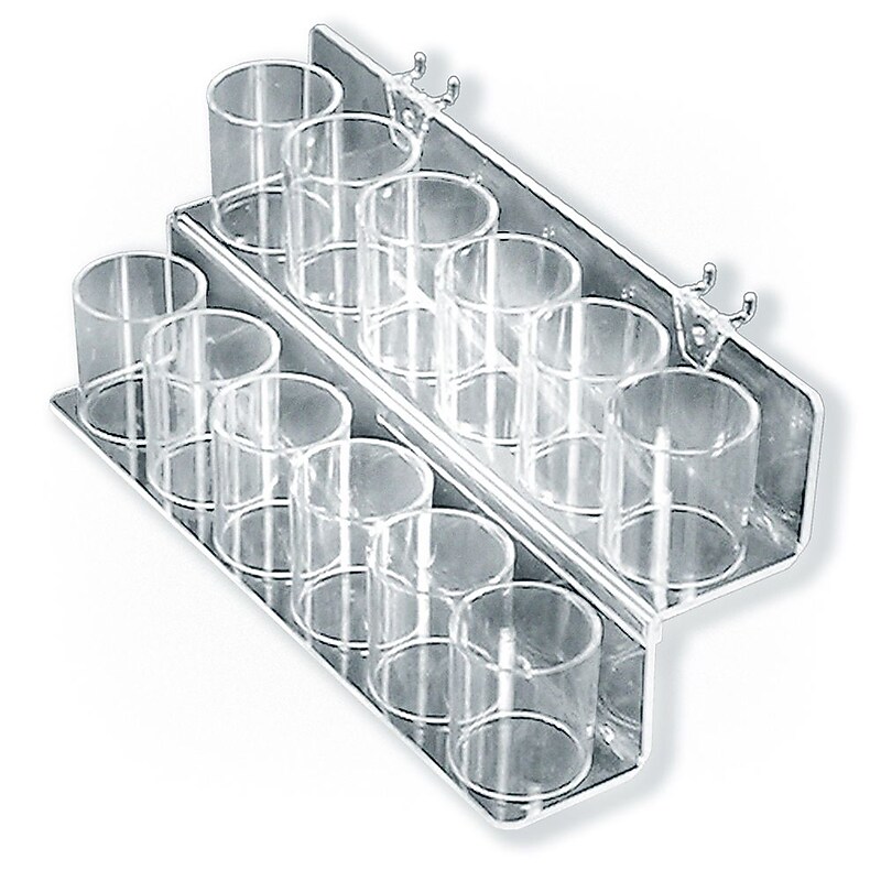 Global Approved  2-Tier Cup Display For Pegboard/Slatwall, 6