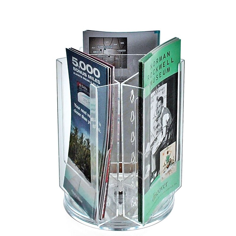 Azar Broshure Holder, 7" x 8.25", Vertical, Clear Plastic (252316) image 1