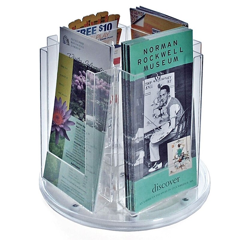 Azar Brochure Holder, 8 3/8" x 6", Vertical, Clear Plastic (252317) image 1