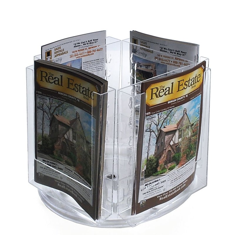 Azar Broshure Holder, 9.5" x 9", Vertical, Clear Plastic (252319) image 1