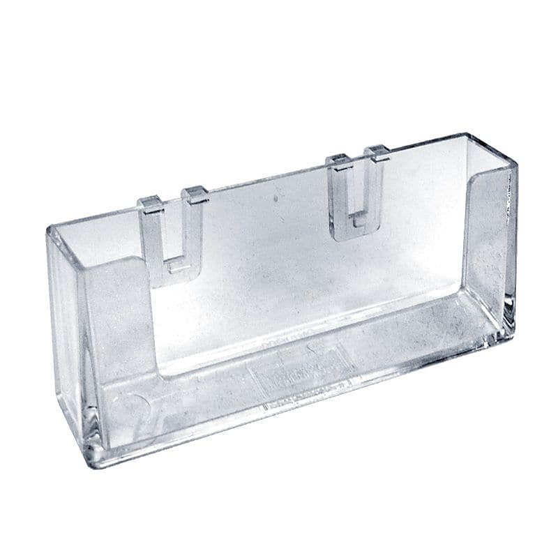 Azar Card Holder, 1.25" x 3.87", , Desktop/Wall, Clear Plastic, 10/Pack (252365) image 1