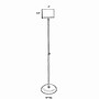 Azar Sign Holder, 10" x 49.5", Horizontal, Freestanding, Silver, Acrylic (300830)~#|#~m000009065_sc7