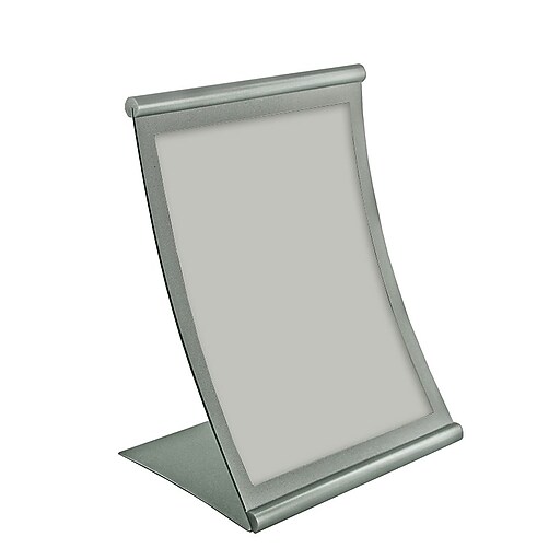 Azar® 11" x 8 1/2" Curved Counter Metal Sign Holder at Staples