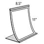 Azar Sign Holder, 8.5" x 11", Vertical, Table Top, Gray, Metal (300880)~#|#~m000009083_sc7